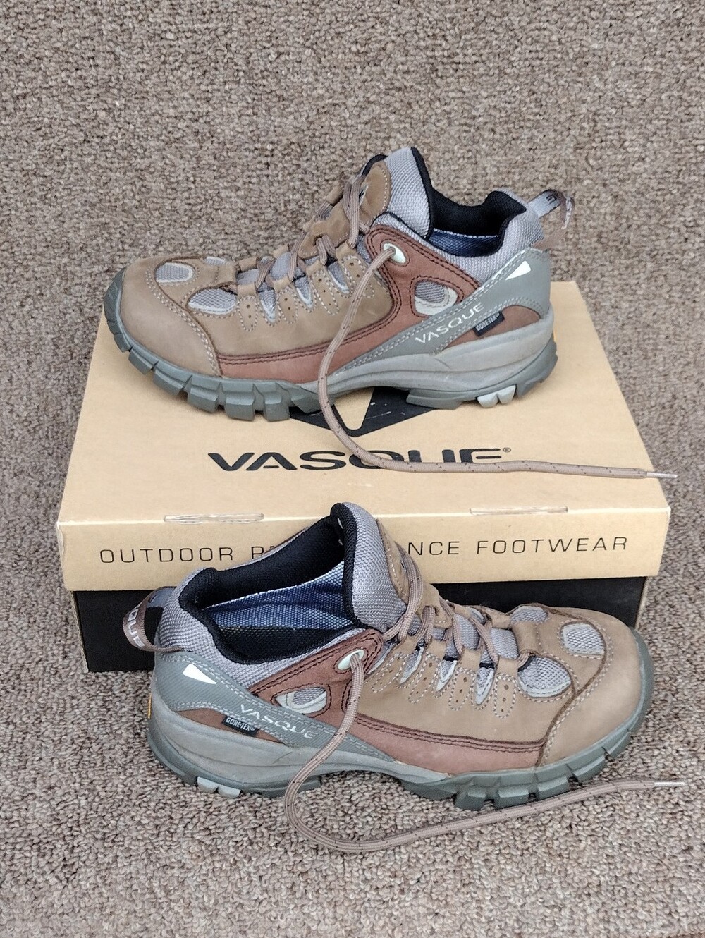 Vasque Mantra 2.0 GTX Brown Leather Hiking Shoes Women's Size 7